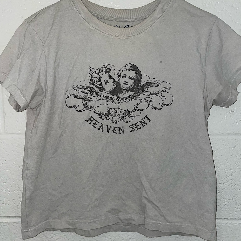 Heaven sent cropped tee-shirt